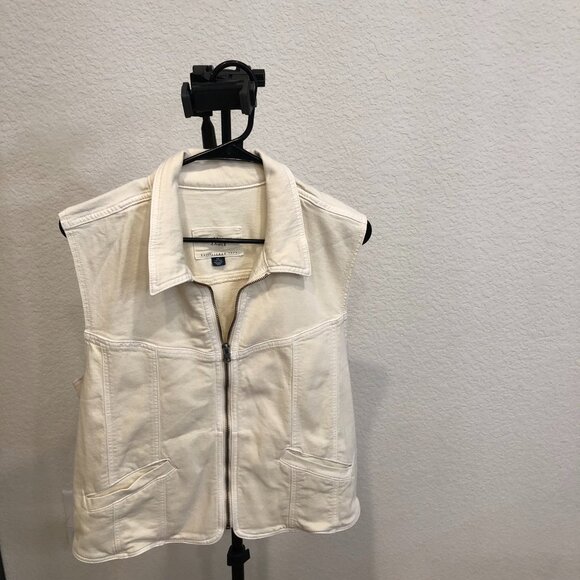 American Eagle  Collared Utility Denim  Vest - Picture 1 of 8
